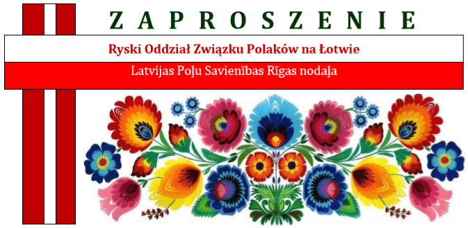 Zaproszenie na akademię upamiętniającą odzyskanie przez Polskę i Łotwę niepodległości